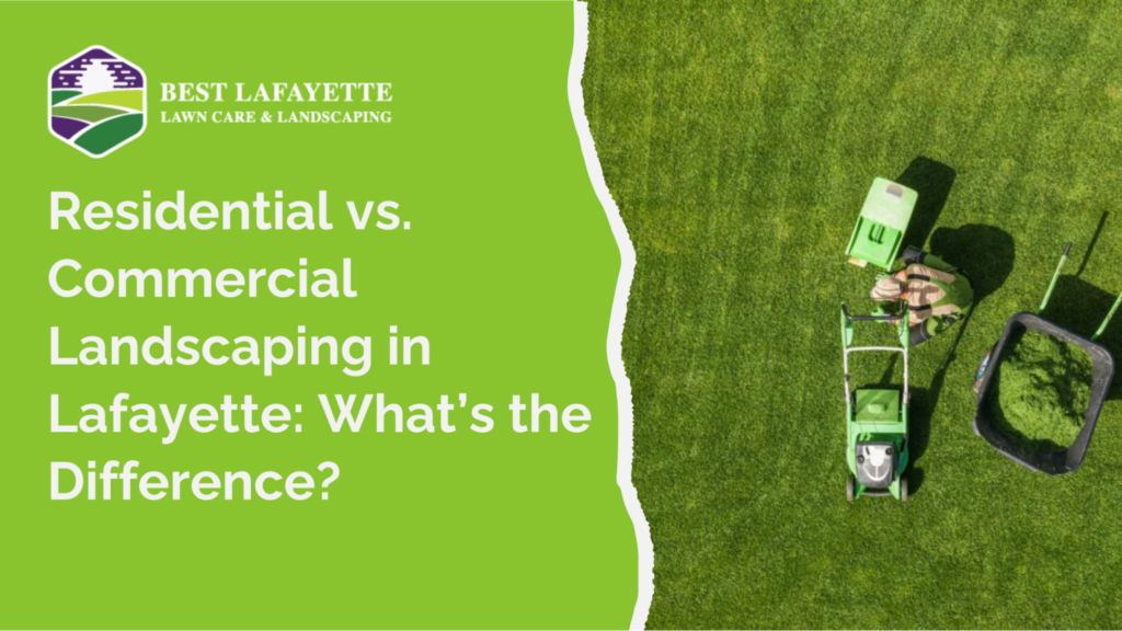 Residential vs. Commercial Landscaping in Lafayette: What’s the Difference?